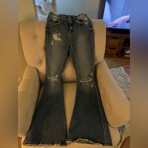 COPY - Med blue Flying Monkey flare jeans
